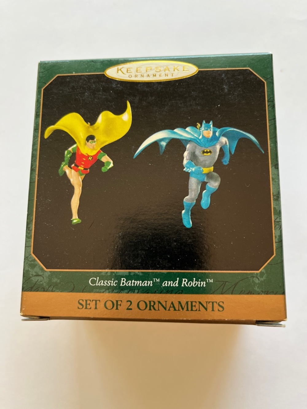 Hallmark Classic Batman & Robin Ornaments - Blue, Yellow, Red, Green